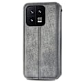 Pikkukuva 3 / 6: Nahkakotelo With A Stylish Rhombus Imprint For Xiaomi 13 - Harmaa Silver grey