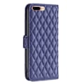 Miniatyrbillede 2 af 2: Rhombus mat iPhone 7 Plus flip etui - Blå Blue