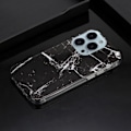 Miniatyrbillede 2 af 2: Marble design iPhone 14 Pro cover - Sort Marmor Black