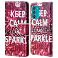 Miniatyrbillede 1 af 2: Wonderland Motorola Moto G42 Flip Etui - Keep Calm og Sparkle Red