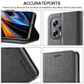 Miniatyrbillede 4 af 6: LC.IMEEKE Xiaomi Redmi Note 11E / 11 Prime 5g / M4 5g Flip Etui - Sort Black