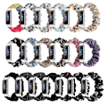 Miniatyrbillede 2 af 2: Fitbit Luxe moderigtig elastisk urrem i scrunchie-stil - Diamantstjerner I Bronze / Størrelse: S Multicolor