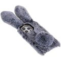 Miniatyrbild 5 av 6: Fluffy Rabbit iPhone 14 Pro skal - Silver/Grå Silvergrå