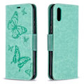 Miniatyrbild 2 av 2: Butterfly läder Xiaomi Redmi 9A fodral - Grön Grön