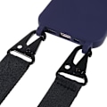 Miniatyrbillede 2 af 2: Tyndt TPU etui med mat finish og justerbar rem til Black - Dark Blue Blue