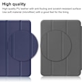 Miniatyrbild 2 av 6: Tri-fold läderfodral för iPad 10.9 (2022) - Blå Blå