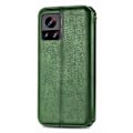 Pikkukuva 3 / 3: Nahkakotelo With A Stylish Rhombus Imprint For Motorola Edge 30 Ultra / X30 Pro - Vihreä Green