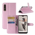Miniatyrbillede 1 af 2: Huawei P20 Pro litchi tekstur PU læder flip etui - Pink Pink