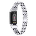 Miniatyrbillede 1 af 2: Fitbit Charge 5 to-række rhinestone glitz urrem - Sølv Silver grey