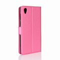 Miniatyrbillede 2 af 2: Sony Xperia L1 Læder litchi skind etui - Rosa Pink