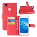 Miniatyrbillede 1 af 2: Huawei P9 Lite Mini Etui med Litchi tekstur - Rød Red