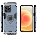 Miniatyrbillede 2 af 2: iPhone 14 Pro Max 6,7 tommer Drop Resistant Soft Flexible og Hard Bumpresistent Hybrid Case stødsikkert Phone Cover med Ring Kickstand - Blå Blue