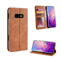 Miniatyrbillede 1 af 2: Samsung Galaxy S10e vintage stil læder flip etui - Brown Brown