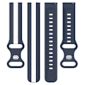 Miniatyrbild 2 av 2: 22 mm universalarmband i tvåfärgad silikon - Midnattsblå / Vit Blå