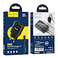 Miniatyrbillede 2 af 2: HOCO N7 Speedy dual port charger set(Lightning)(EU) - Sort Black