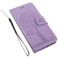 Miniatyrbillede 2 af 2: Samsung Galaxy J5 (2017) Beskyttende læder etui med tryk - Lilla Purple