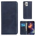 Miniatyrbillede 1 af 2: iPhone 13 Pro flip etui i ægte læder med pung – Blå Blue