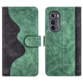 Pikkukuva 1 / 2: Kaksivärinen nahkainen läppäkotelo Motorola Moto Edge 2022 - Vihreä Green