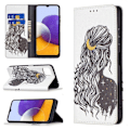 Miniatyrbillede 2 af 2: Wonderland Samsung Galaxy A22 5G Flip etui - Pige Multicolor