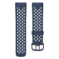 Miniatyrbild 2 av 2: Fitbit Charge 5 klockarmband i silikon i hålmodell - Marinblå Blå