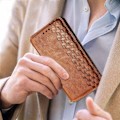 Pikkukuva 4 / 6: Nahkakotelo With A Stylish Rhombus Imprint For Sony Xperia 1 IV - Ruskea Brown