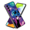 Pikkukuva 1 / 2: Deco Samsung Galaxy A34 5G Suojakotelo - Kissa And Butterflies Multicolor
