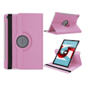 Miniatyrbillede 1 af 2: Huawei MediaPad M5 10 beskyttelsesetui i kunstlæder med Litchi overflade. Med stativ og elastisk rem - Lyserød Pink
