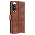 Miniatyrbillede 2 af 2: Læderetui med Krokodille Tekstur til Sony Xperia 5 Iv - Brun Brown