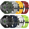 Pikkukuva 2 / 2: 22mm Garmin Forerunner 945 / Fenix 6 / 5 silikonikellon hihna - Keltainen Yellow