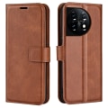 Pikkukuva 1 / 6: Lompakko Nahkakotelo For OnePlus 11 - Vaalean Ruskea Brown