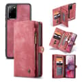 CaseMe Samsung Galaxy S20 Plus Zipper Wallet kotelot - Punainen Red
