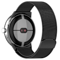 Miniatyrbillede 1 af 2: Google Pixel Watch milanesisk urrem i metal - Sort Black