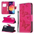 Miniatyrbild 1 av 2: Butterfly läder Samsung Galaxy A50 fodral - Rosa Rosa
