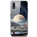 Miniatyrbillede 2 af 2: Fantasy Samsung Galaxy A01 cover - Hvid Planet Multicolor