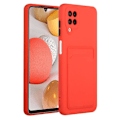 Pikkukuva 1 / 2: Card Holder Suojakuori For Samsung Galaxy A12 5G - Punainen Red