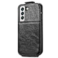 Miniatyrbillede 2 af 2: Vertical Flip Phone Etui med Zipper til Samsung Galaxy S22 - Sort Black