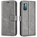 Pikkukuva 1 / 2: Nokia G11 / Nokia G21 nahkainen lompakokkotelo - Harmaa Silver grey