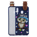 Pikkukuva 1 / 2: Cute 3D Samsung Galaxy A40 kuoret - Pöllö ja Lakki Multicolor