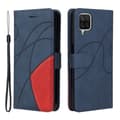 Teksturoitu nahkakotelo hihnalla Samsung Galaxy A12 5G - Sininen Blue