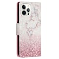 Miniatyrbillede 2 af 2: Wonderland iPhone 14 Pro Max flip etui - Lyserød Marmor Pink