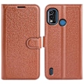 Miniatyrbillede 1 af 2: Klassisk Nokia G11 Plus Flip Etui - Brun Brown
