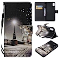 Miniatyrbillede 1 af 2: iPhone Xs Max mønstret magnetisk læder flip cover - Night Scene Multicolor