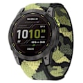 Miniatyrbild 2 av 2: 26 mm klockarmband i nylon för Garmin-klocka - Kamouflage Grön Grön