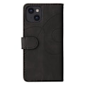 Pikkukuva 2 / 2: Teksturoitu nahkakotelo hihnalla iPhone 14 - Musta Black