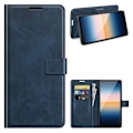 Miniatyrbillede 1 af 2: Wallet-style Læder Etui til Sony Xperia 10 Iii - Blå Blue