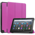 Miniatyrbillede 1 af 6: Tri-fold læder stativ taske til Amazon Fire 8 HD (2022) - Rose Pink
