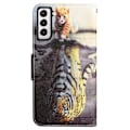 Miniatyrbillede 2 af 2: Wonderland Samsung Galaxy S22 flip etui - Tiger Multicolor