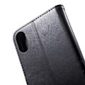 Miniatyrbillede 2 af 2: iPhone Xs Max beskytter dekslet af syntetisk skinn med sommerfugl og blomster aftryk - Sort Black