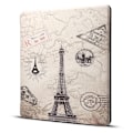 Pikkukuva 1 / 2: Amazon Kindle Oasis (2019) tyylikäs kuvio nahkainen flip case - Eiffel-Torni Multicolor
