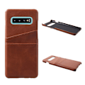 Pikkukuva 1 / 2: Samsung Galaxy S10 Plus nahkainen suojakotelo korttipaikalla - Kahvi Brown
